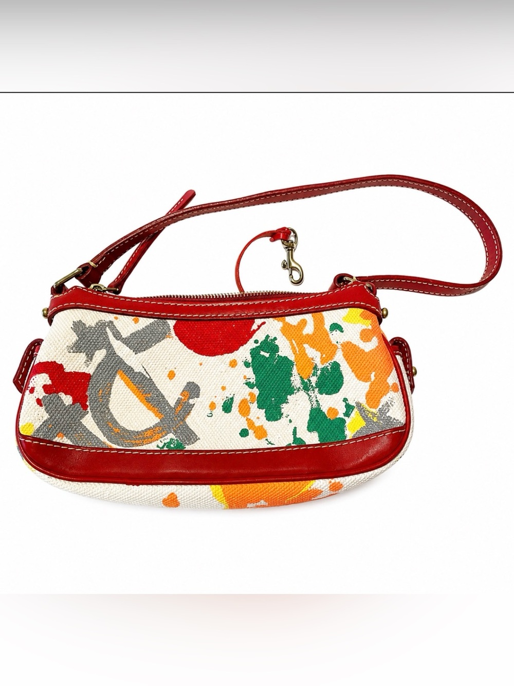 Dooney & Bourke Retired Paint Splatter Satchel Purse EUC - Picture 5 of 12